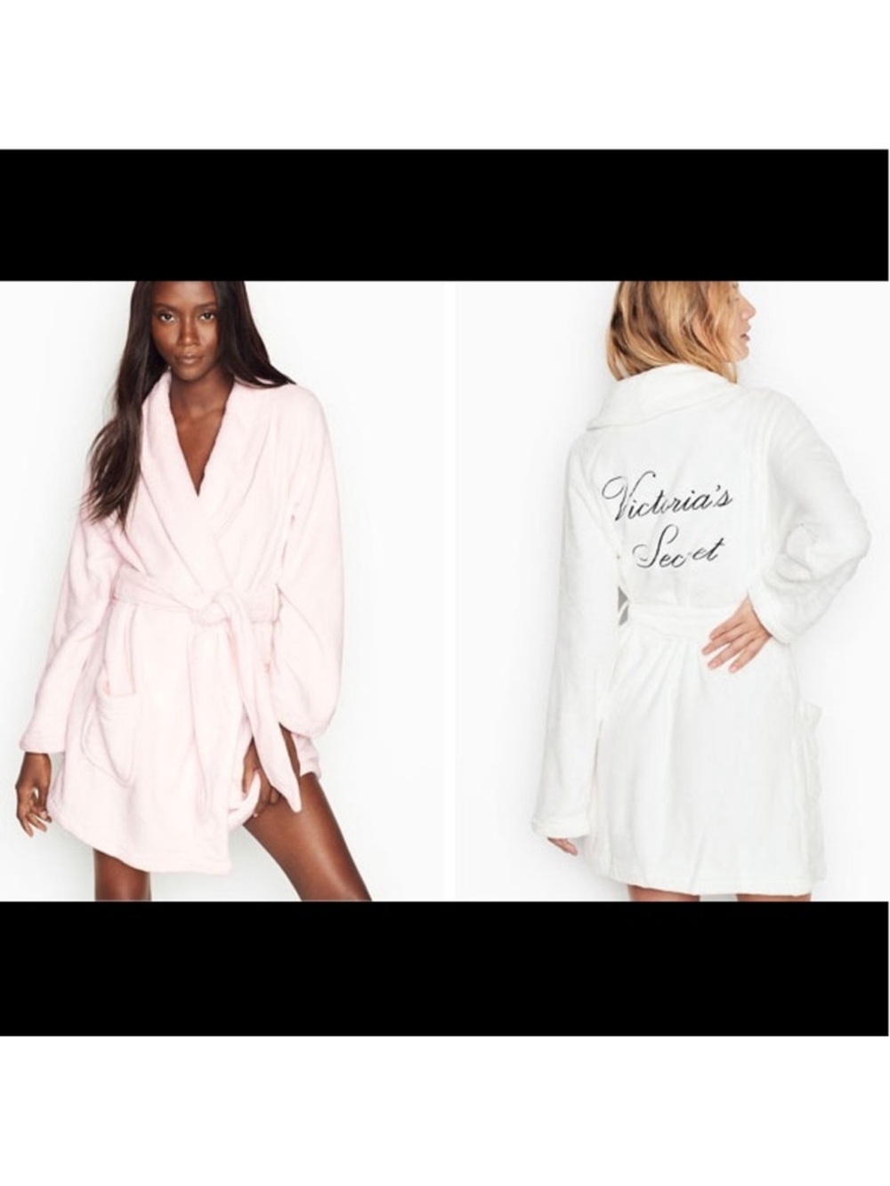Victoria's Secret Plush Wrap Robe - Light Pink